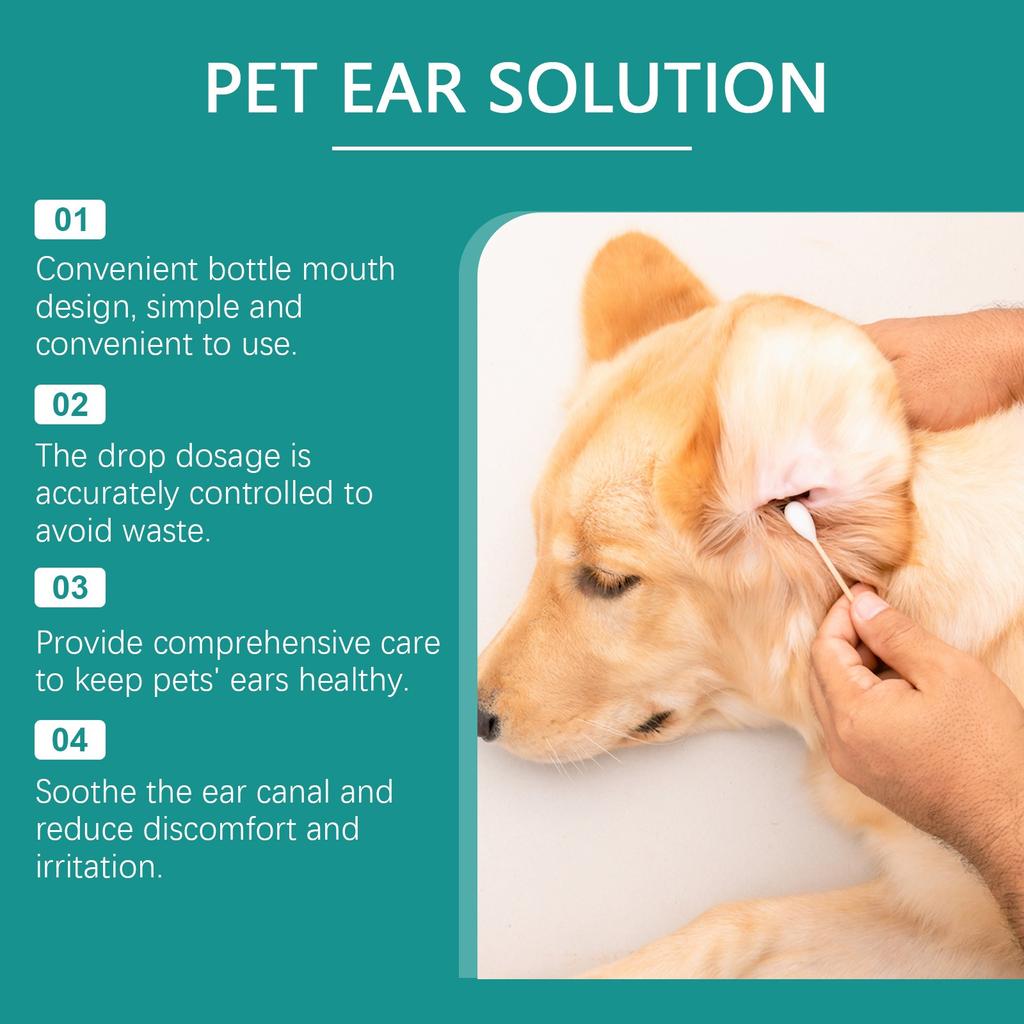 Pet Ear Cleanser Ear Cleanser Pet Ear Cleanses Hydratační a zklidňující ušní kanálky Vyživující přípravek na čištění uší, 30 ml