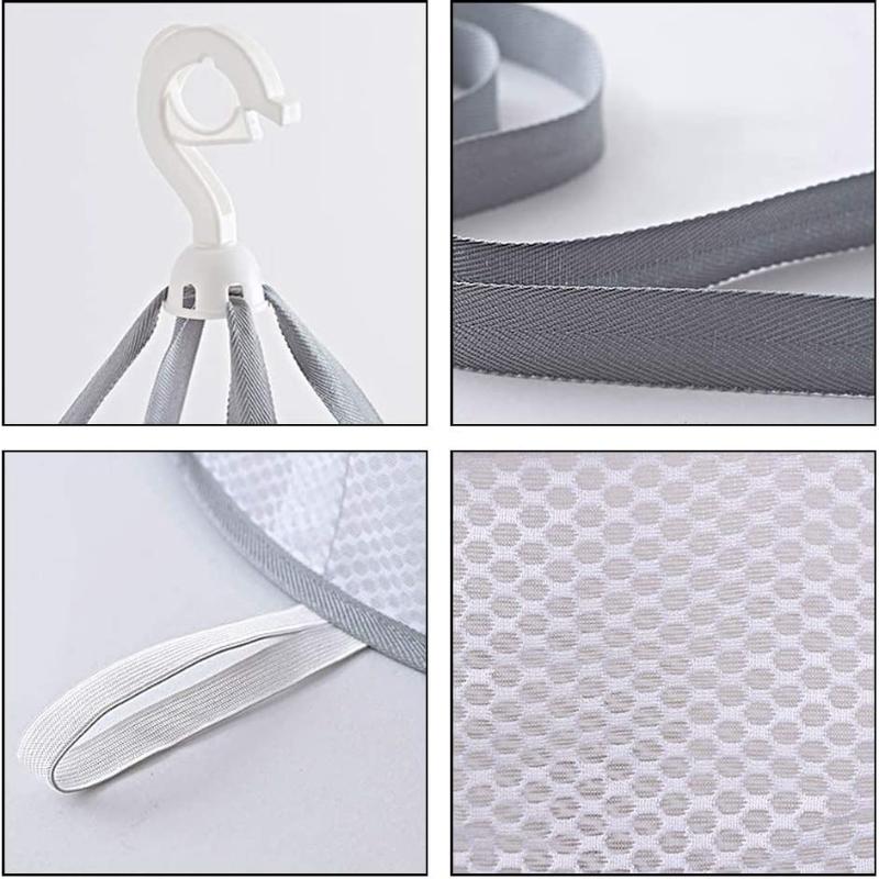 Red de secado de ropa de malla doblada, colgador plano y seco para interiores y exteriores, toallas delicadas, calcetines, traje de baño