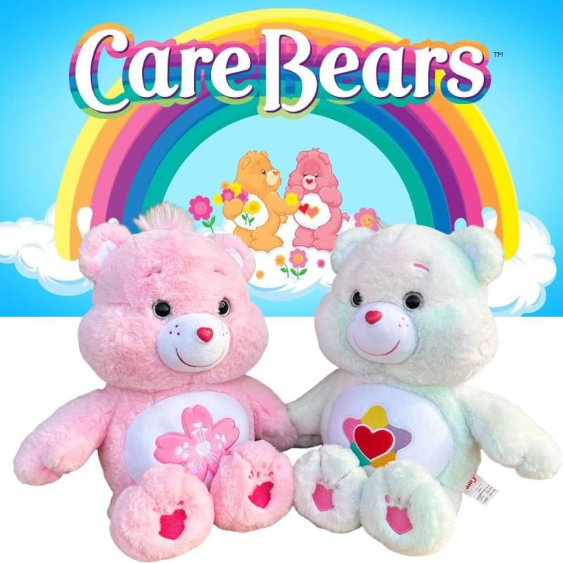 Carebears Plüschtier mit Regenbogenherz und Kirschblütendesign Weicher und bequemer Stoff