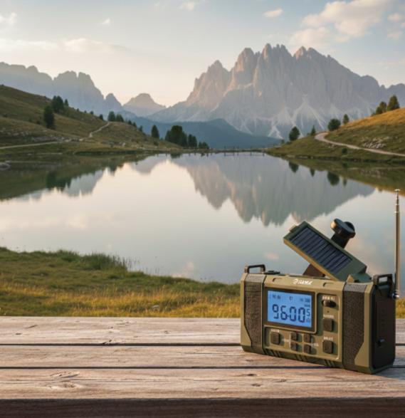 Radio solarne dynamo na korbkę hawk expedition r20 hwrdi420gn szary
