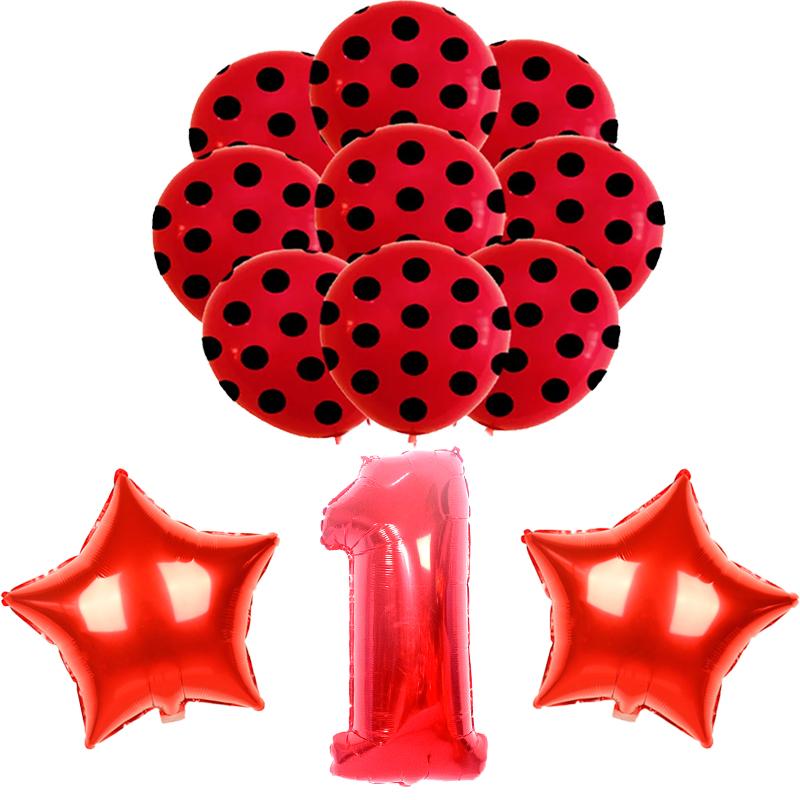 Marienkäfer Geburtstag Dekoration Partyzubehör Tischdecke Becher Kinderspielzeug Rot und Schwarz Niedliches Spielzeug Kinder Babyparty Zubehör