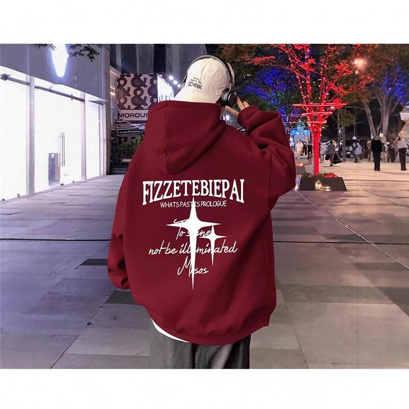 Men's Graphic Print Hoodie Oversized Casual Long Sleeve Pullover