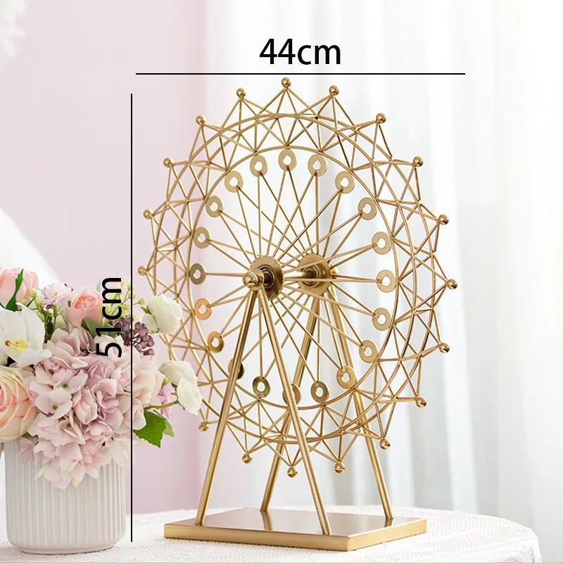 

Креативные Металлические Украшения Свадебный Центр Романтичное Колесо Обозрения DIY Органайзер для Искусственных Цветов Домашний Декор Современные Украшения