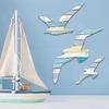 Retro Seagull Wall Decoration Set Wooden Seagull Ornament Room Decoration Living Room, Office Decor Items Home Decor Items