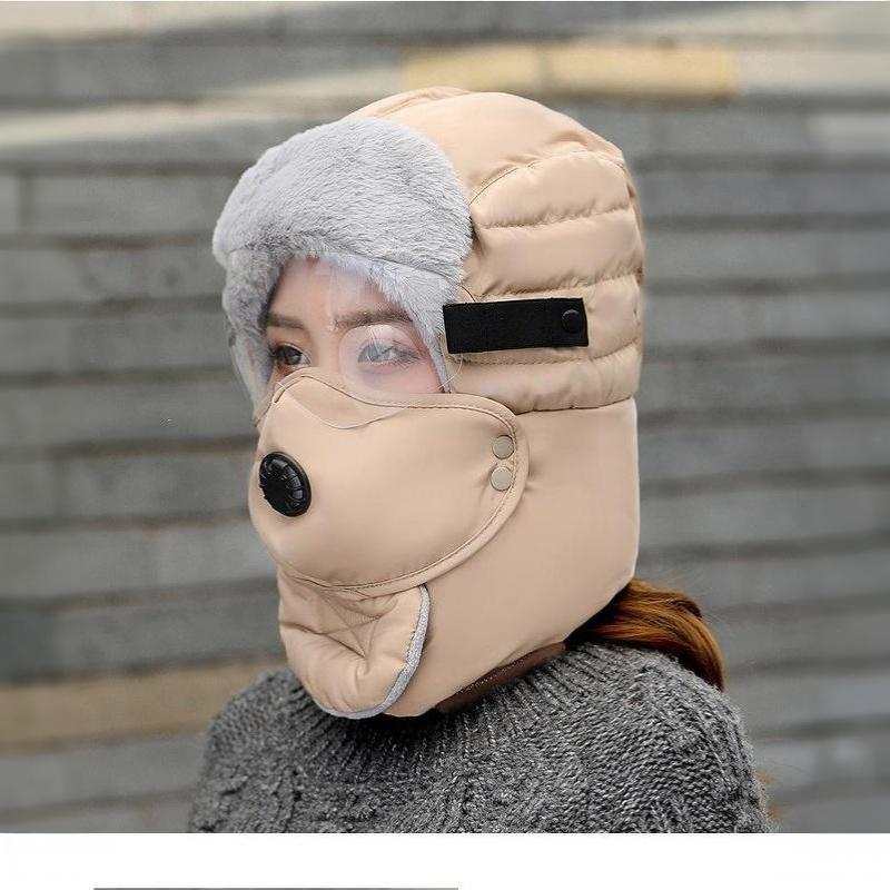 Winter Warm Head Cover Windproof Thickened Ear Protection Neck Cover Goggles Hat Unisex Thermal Outdoor Motocycle Hooded Hat
