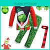 Festliches Weihnachtliches Grünes Monster Der Grinch Cosplay Pyjama Kostüm Für Kinder