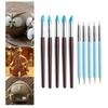 Dot Pen Set Silicone Clay Sculpting Tools Tool Indentation Ceramic Clay Dot Pen For Brush Modeling Dotting Nail Art Pottery Clay