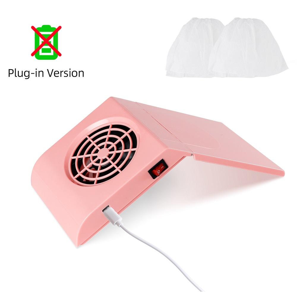 Bezprzewodowy pochłaniacz pyłu do paznokci Składany ekstraktor pyłu do paznokci Mini ładowalny odkurzacz do paznokci Wentylator Maszynka do manicure do zdobienia paznokci