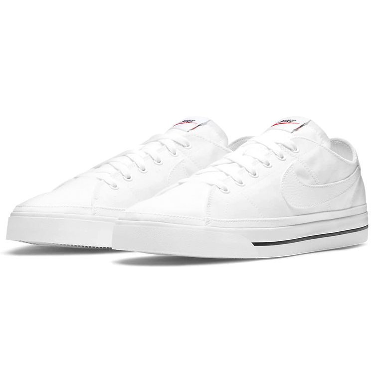Nike Court Legacy Canvas Białe Sneakersy Unisex Czarne CW6539-100