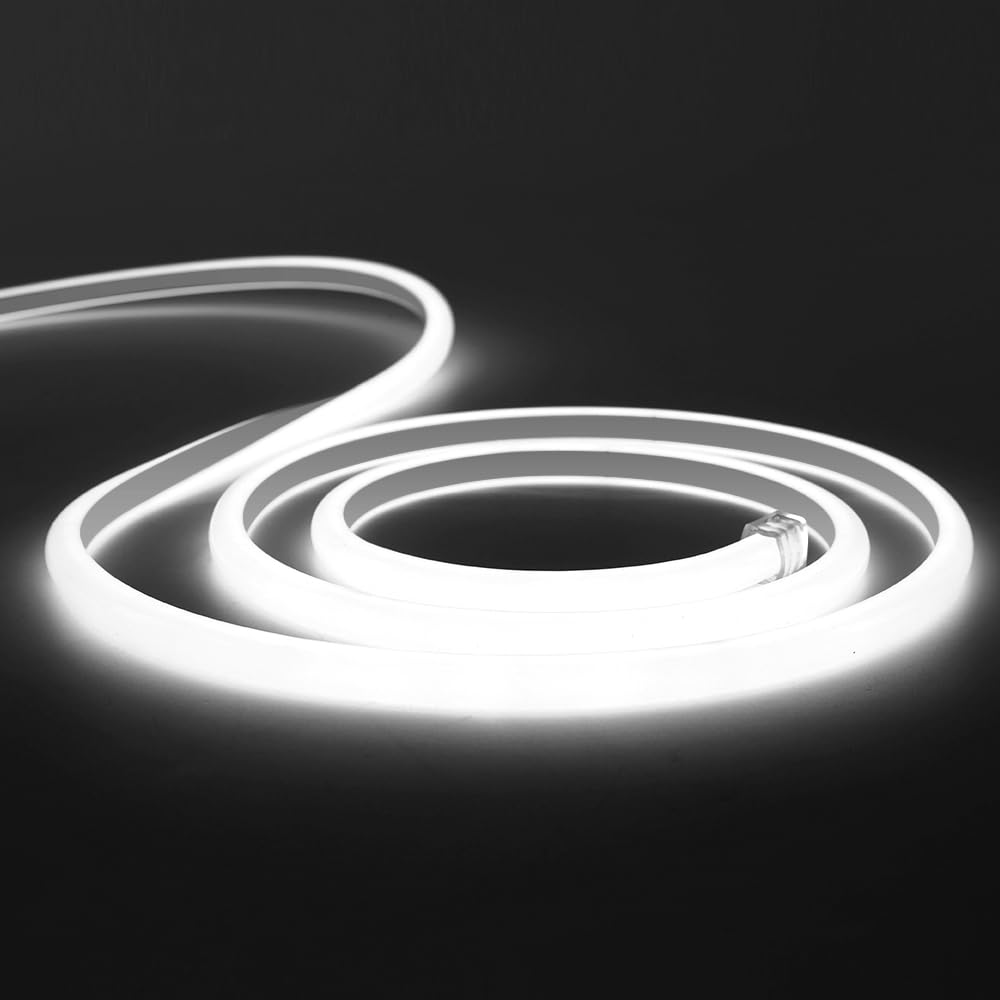 

SPAHER LED Strip Light, High Brightness, Tube Light, Waterproof, Linear Lighting, Semicircular, Cuttable, Ambient Lighting, 100V (Daylight White, 10