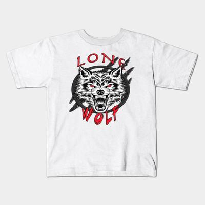 Boys Girls Soft Cotton Graphic Tees Lone Wolf Breathable Daily School Wear Kids T-Shirts