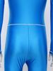 S-3XL Damen Ganzkörper Rash Guard Badeanzug Stehkragen Langarm Lange Hosen Glänzender Jumpsuit für Surfen Tauchen Wassersport
