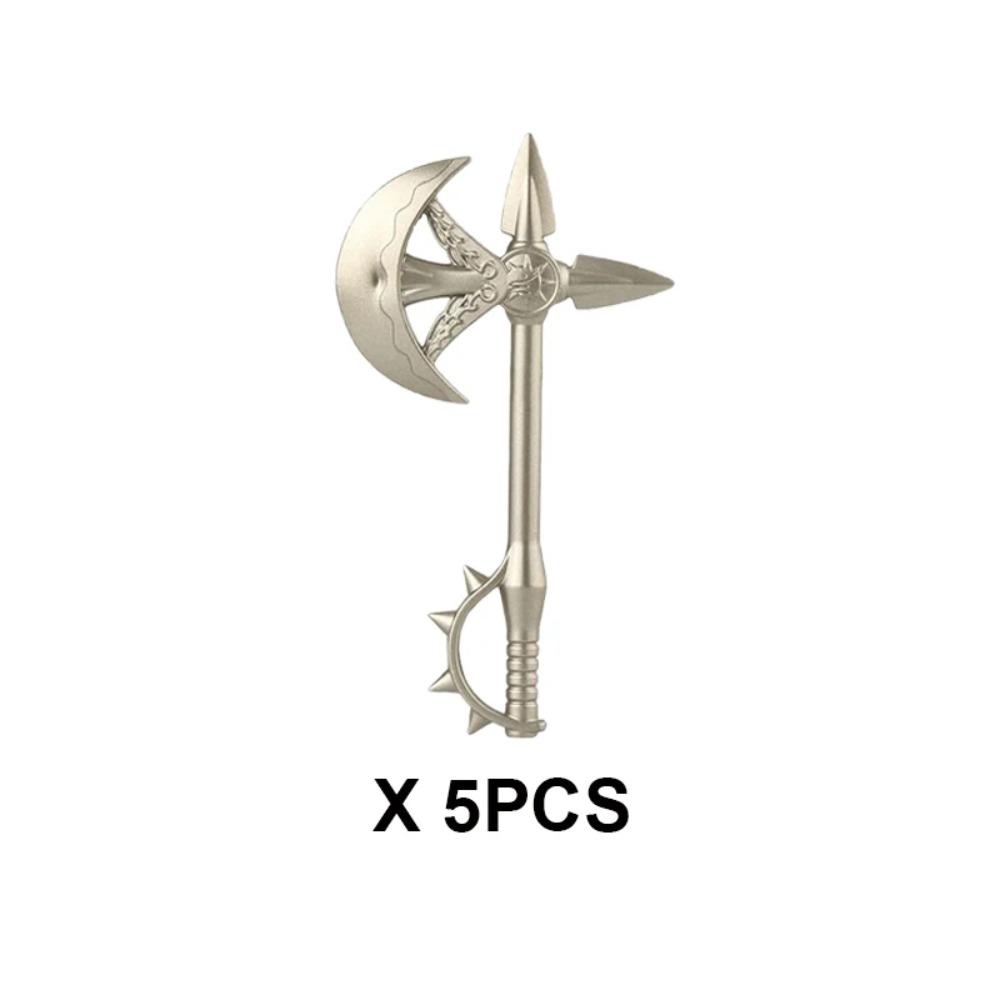 Military Medieval Building Blocks Soldier Warrior Waffen Accessories Sword Battle Axe Hero Villain Series Double-edged Sword Toy