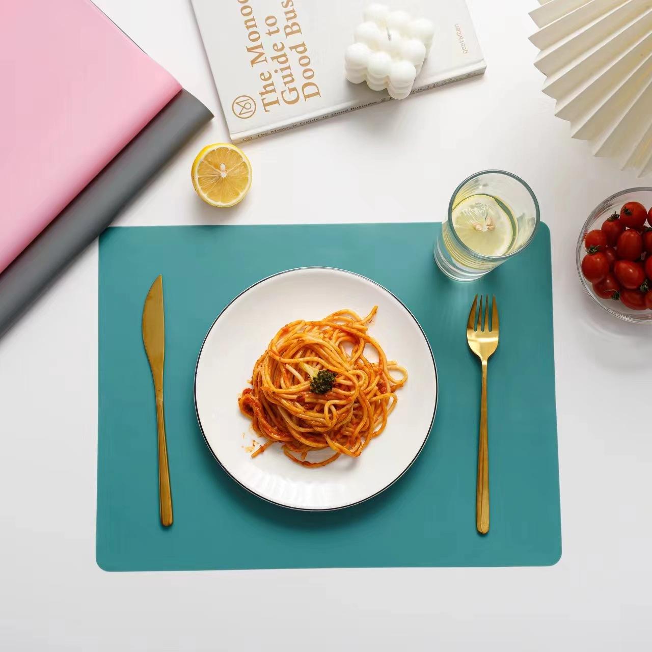 Высококачественный пищевой силиконовый водонепроницаемый коврик для столовых приборов, теплоизоляционный, противоскользящий, моющийся коврик для стола для кухни, ужина 30x40cm