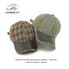 Fashion color thousand bird grid hard top baseball cap women's spring new sunscreen cap personalized splicing cap men