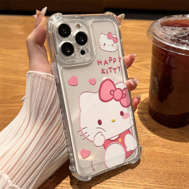 Sweet Hello Kitty Trasnaprent Casing For Huawei Honor 600 400 Lite 5G 400 Pro X9B X6C X7D X8D X6D X5C 5G Soft Shockproof Case