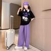 Summer Teenage Girls Clothes Set Summer Children Girl T-shirts and Pants 2 Pieces Suit Kid Top Bottom Outfits Tracksuits