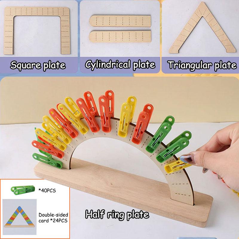 Montessori Clip Kleur Matching Educatief Bordspel Kleur Sorteren Leren Parish Fijne Motoriek Training Sensorisch Speelgoed Voor Kinderen