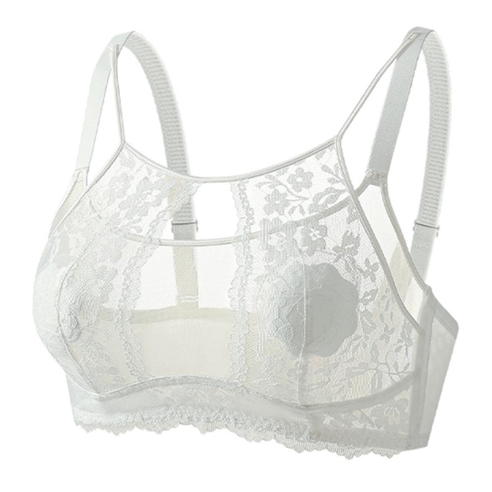 Anti-sagging Wireless Deep V Bra Shockproof Lace Thin Bra Fashion Underwear for Women  Girls