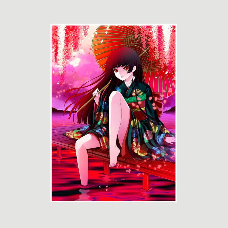 Home Decor Painting Sweet Little Loli Anime Girl Poster Cute Lolita Manga Figure White Paper Posters and Prints Bar Bedroom Decoration Mural