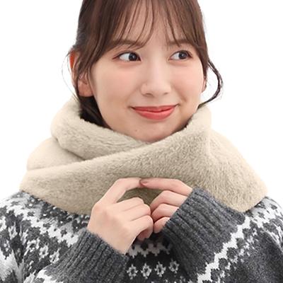 MOWO Snood Neck Warmer Fluffy and Thick with a Fur Solid Color Soft Wrap Around the Body for Lightweight and Soft To the Volume for Men Women's