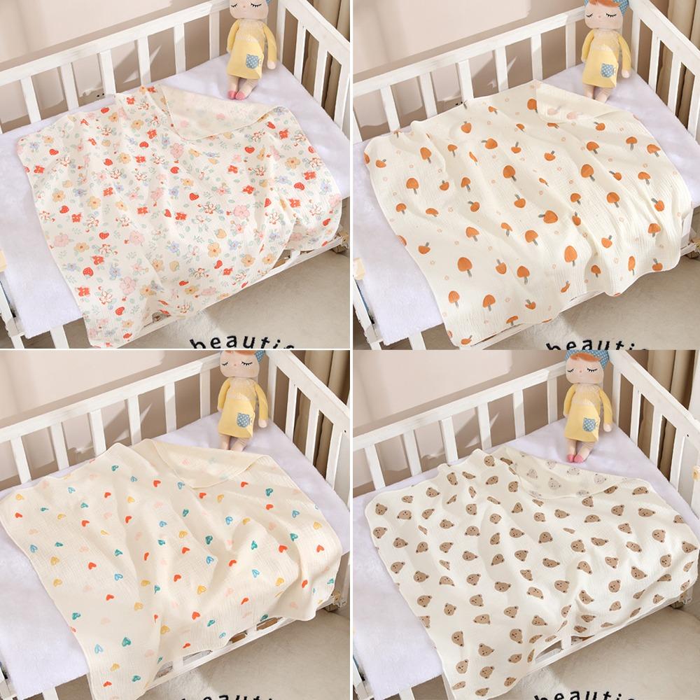 Breathable Gauze Baby Swaddle Blanket Double-Layered Baby Quilt Newborn Wrap Blanket For Newborn