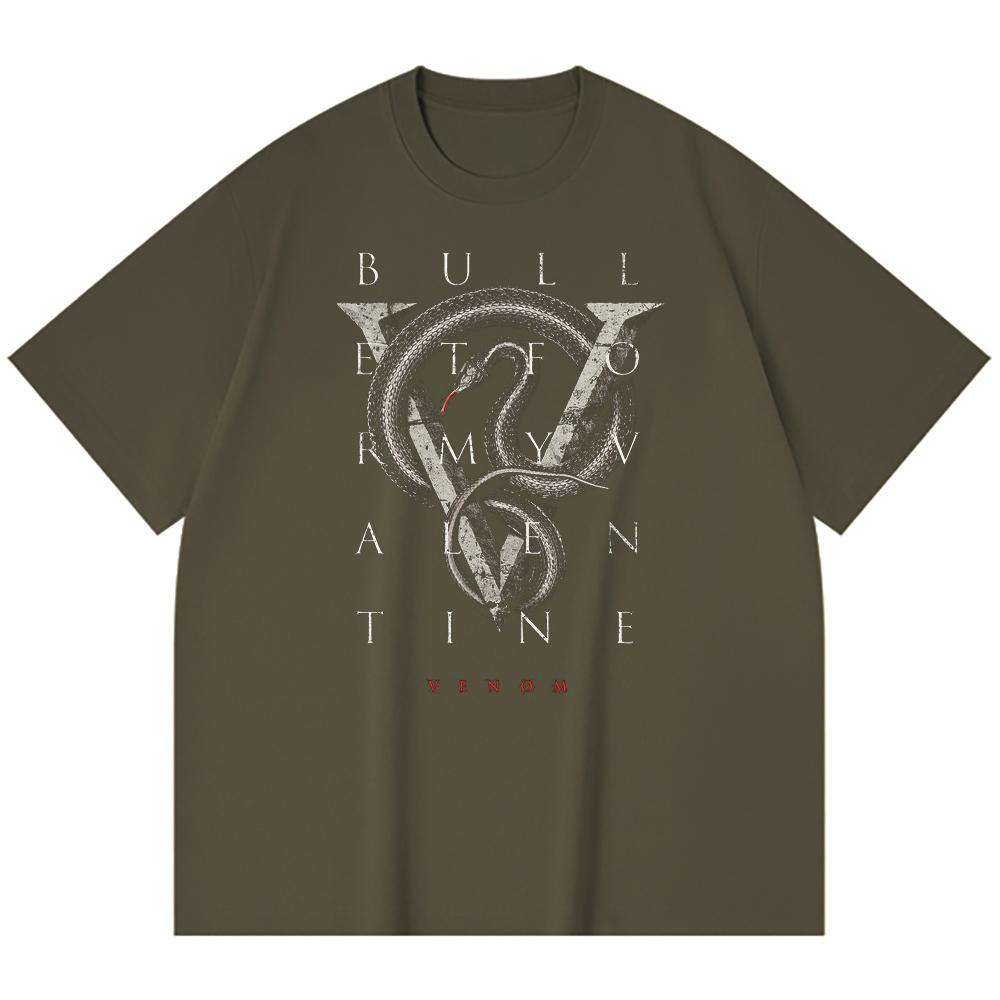 230 g/m² 100% katoenen heavy metal T-shirt met rockband- en popmuziekprint, unisex T-shirt van zwaar katoen.