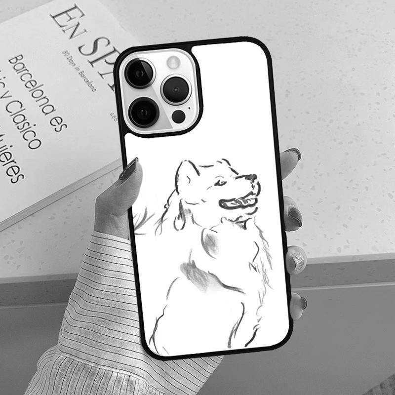 Cartoon Samoyed Dog Phone Case cover For iPhone 17 Air 15 16 16e 14 13 Pro Max Coque 12 11 Pro Max For Apple PLUS fundas