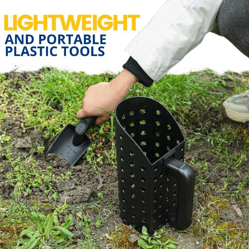 ABS Plastic Metal Detector Shovel Rust Resistant Compact Detecting Sifter Versatile Manual Sand Scoop Shovel for Outdoor Beach