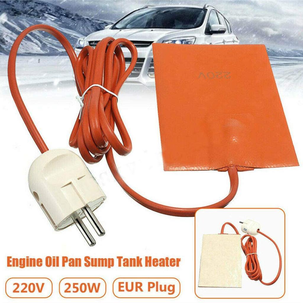 250W Car Engine Heater Oil Pan Tank Heater Pad Universal Silicone Heater Pad Engine Oil Pan Sump Tank Heater Pad with