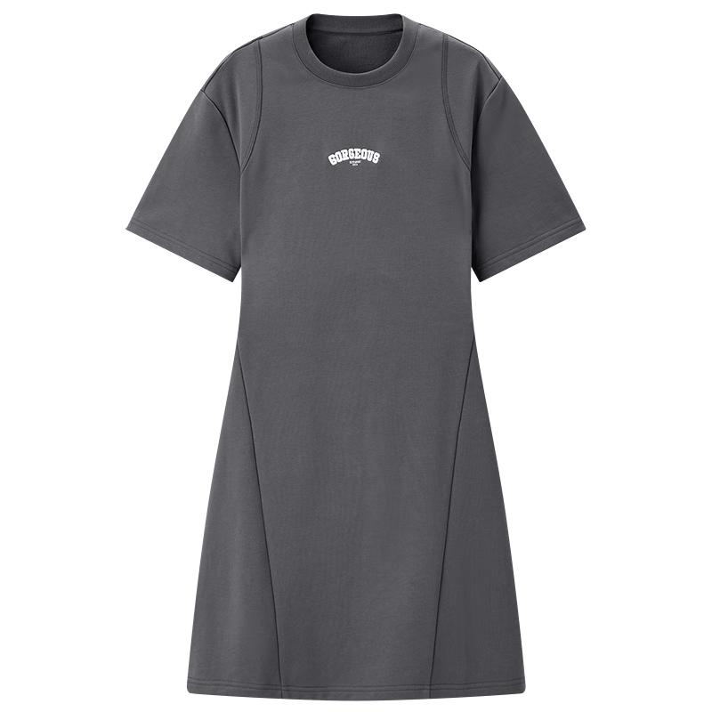 PEACEBIRD Women's Round Neck Backless Short Dress