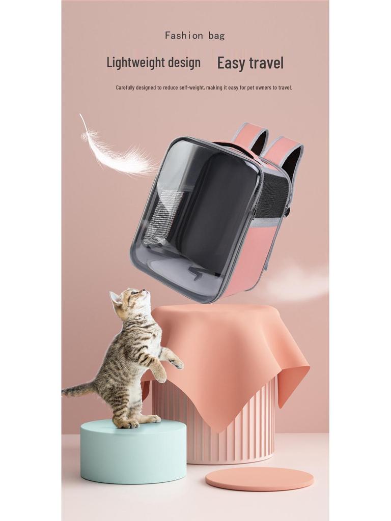 Large Capacity Breathable & Foldable Pet Backpack for Cats & Dogs