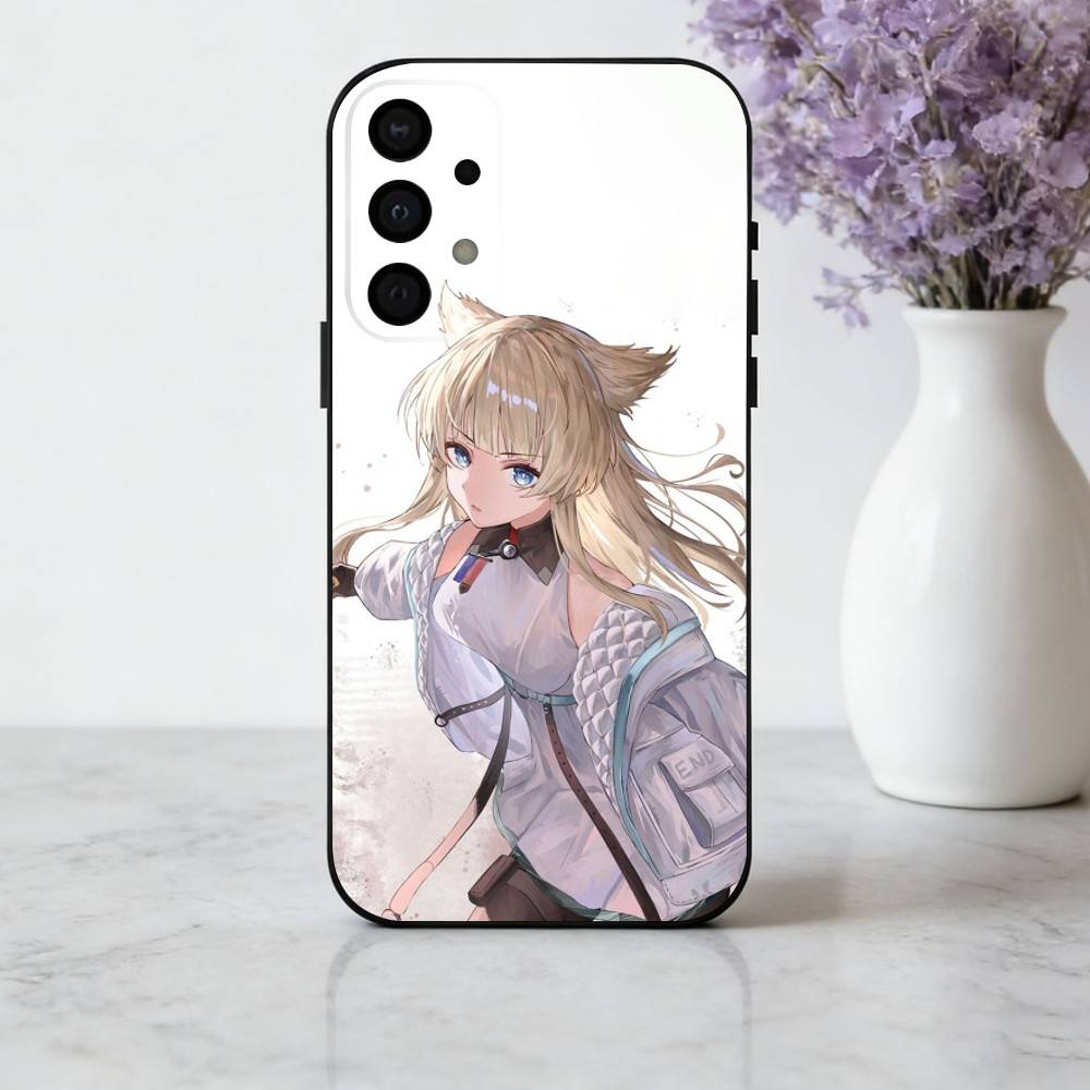 A-Arknight-T E-Enfield G-Game Black Shell Phone Case For Samsung Galaxy A73,A72,A71,A70,A53,A52,A51,Soft Silicone Black Cover
