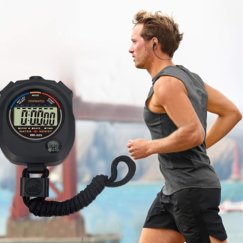 Elektronische Digitale Sportstoppuhr, Multifunktionsgerät mit großem Display, Datums- und Uhrzeitfunktion sowie Alarmfunktion, Geeignet für Sporttrainer