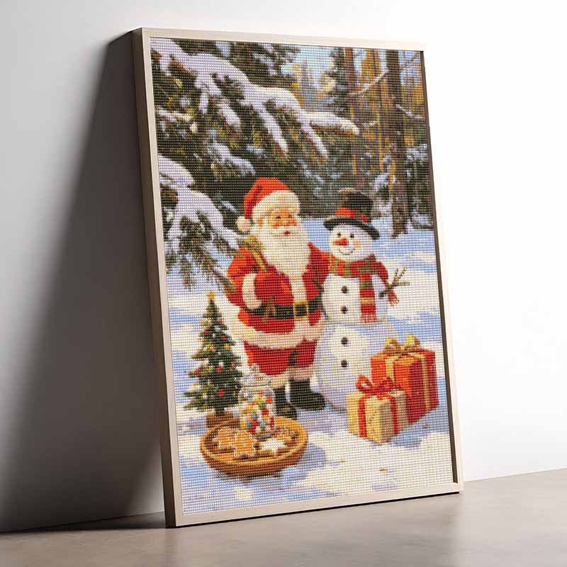 DIYDIY 5D Diamond Painting Kit Christmas Santa Snowman Full Drill Rhinestone Art Canvas Relaxing Creative Craft for Home Wall Decor Gift