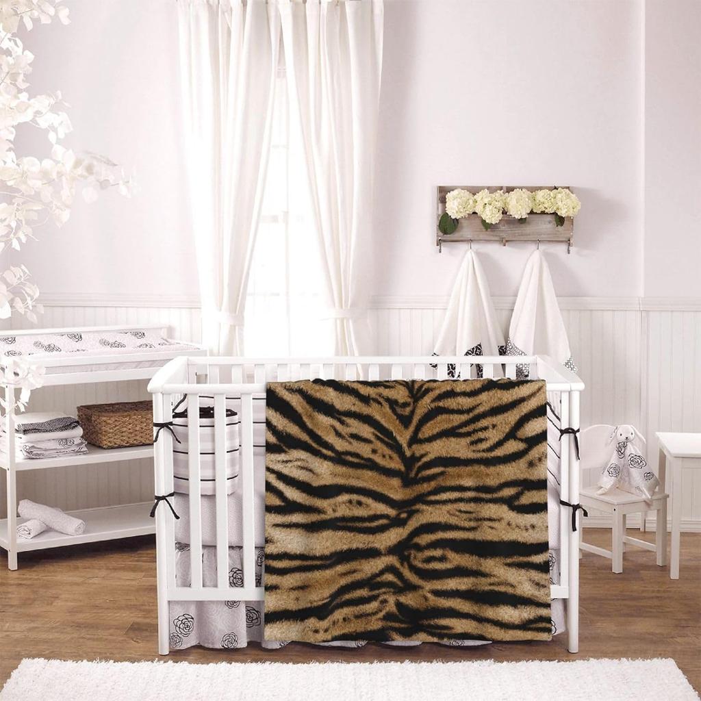 Tigerprint Kuscheldecken Ganzjahres Ultra Weiche Warme Fleece Decke für Zuhause Bett Sofa Couch Stuhl Outdoor Reisen Camping 40x30