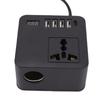 Car Power Inverter 300W Peak with 4 USB 1 Type C Charging Ports LED Voltage Display Car Plug Adapter for Most Vehicle