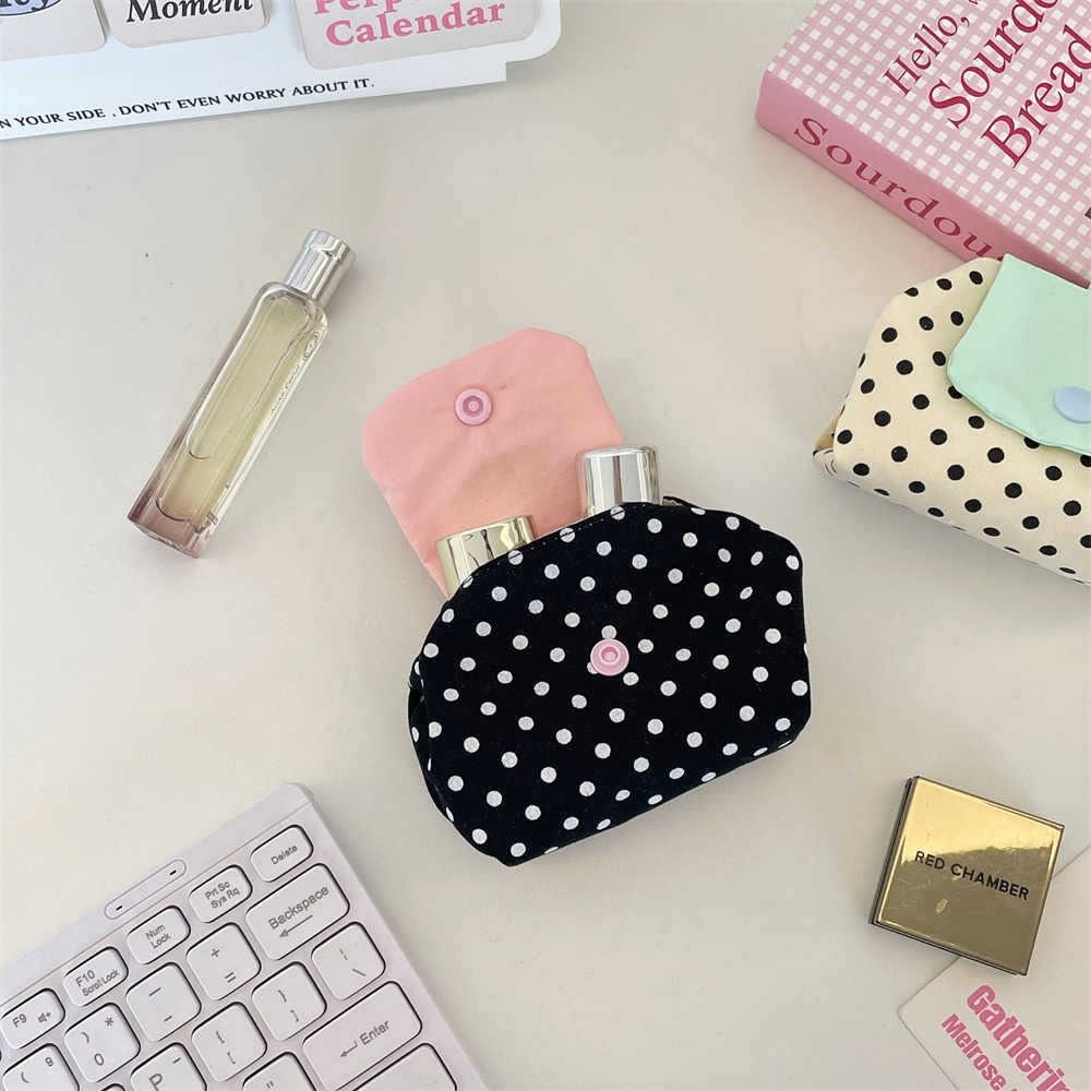 Plaid Earphone Bag Print Small Cosmetic Bag Card Holder Floral Organizer Bags Women