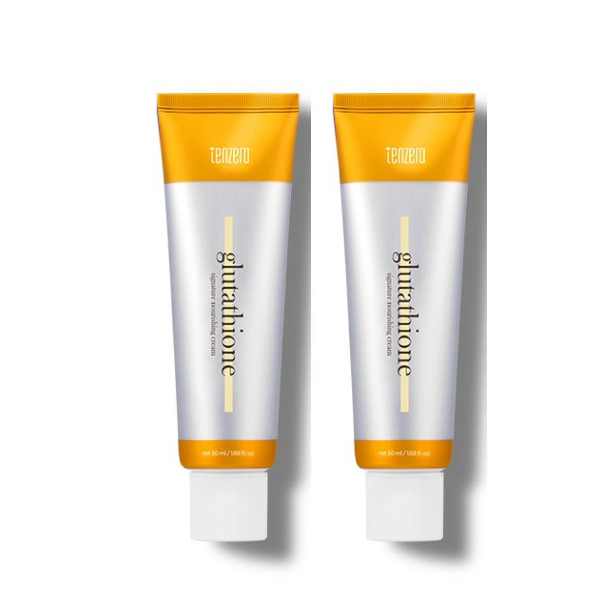 Tenzero Signature Nourishing Cream Glutathione Brightening & Intensive Vitalizing Facial Moisturizer 50ml (Pack of 2)