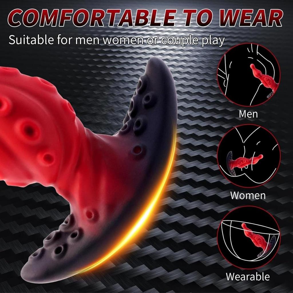 Large Butt Plug Huge Anal Plug, Tentacle Dildo Anal Stretcher, Fantasy Monster Anal Plug Prostate Massager for Men & Women