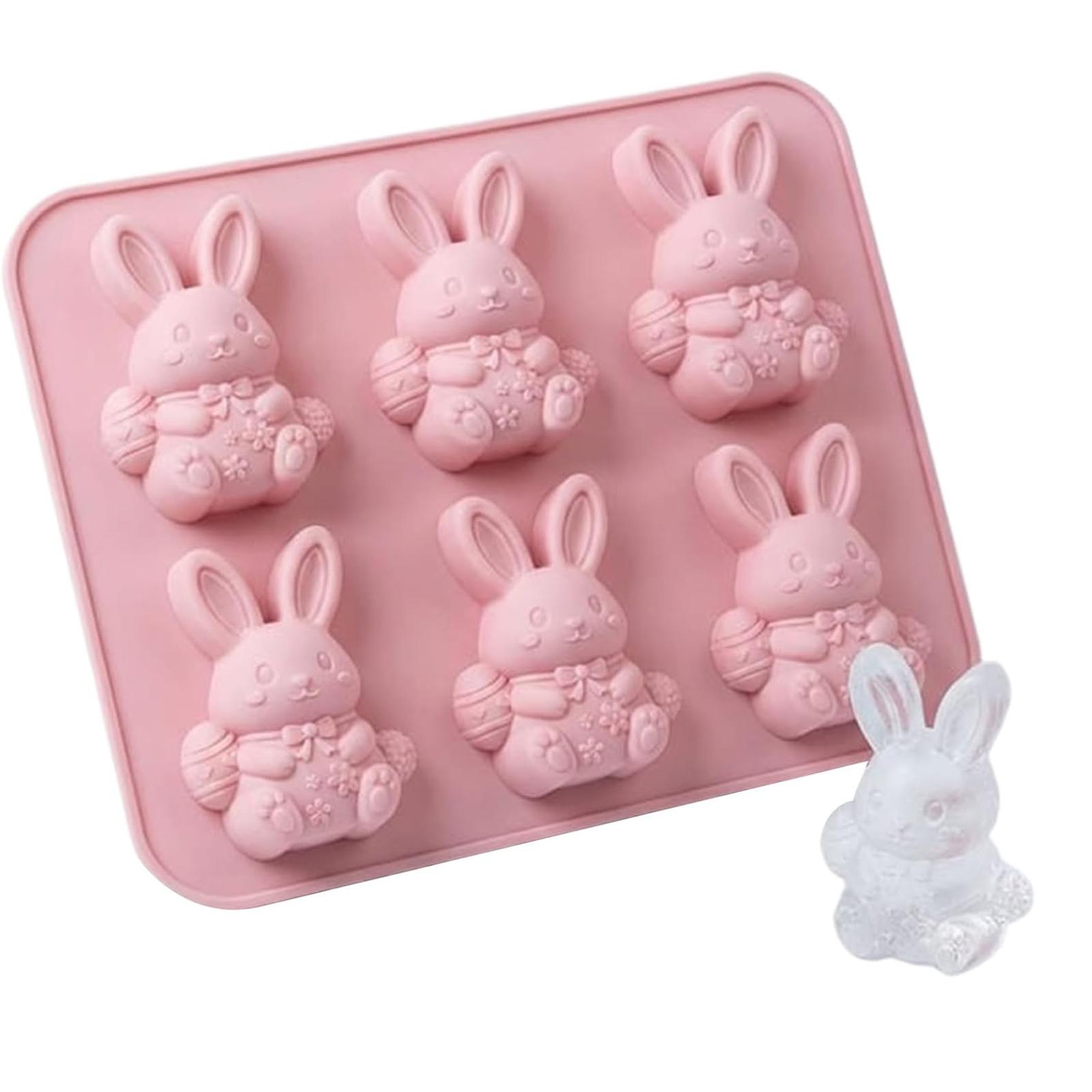 

Easter Silicone Molds | 3D Rabbits Reusable Art Crafts,Easter Bunny Muffin Pan | For Cupcake Crafts Fondant Candy Sugar Muffin Birthday Party One Size