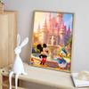 Disney oil painting handmade painting art kit mosaic diy home decoration gift Mickey Mouse Donald Duck castle fountain flowers
