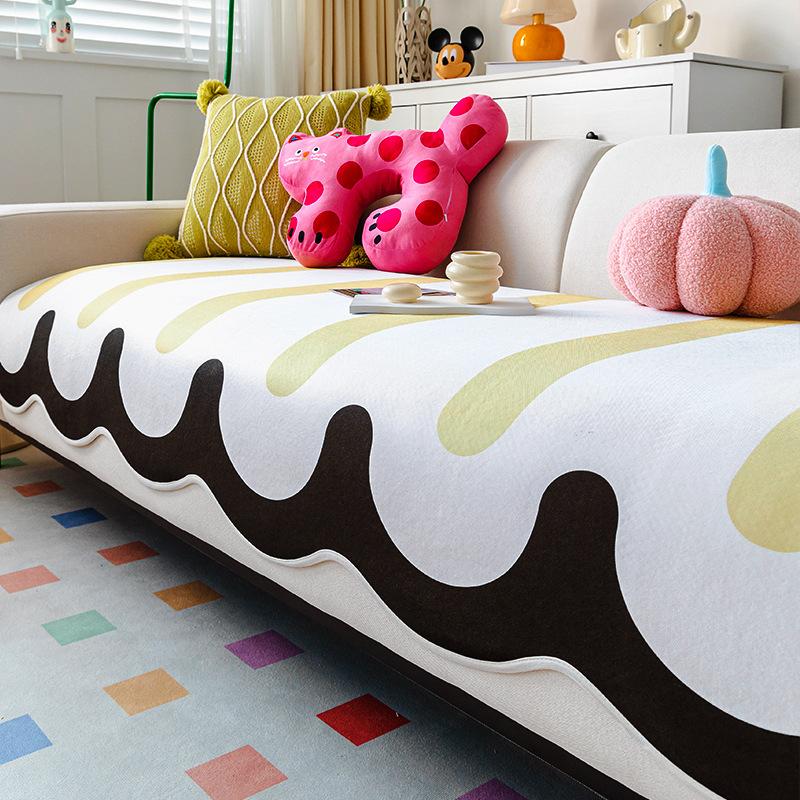 

Дофаминовый летний диванный подушка прохладная на ощупь ледяной шелк нескользящая особой формы подушка для сиденья летний прямой диван прохладный чехол 70*70cm