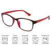 Fashion Clear Lens Square Reading Spectacles Flat Mirror PC Eyeglasses High Quality Durable Frames with Blue Film