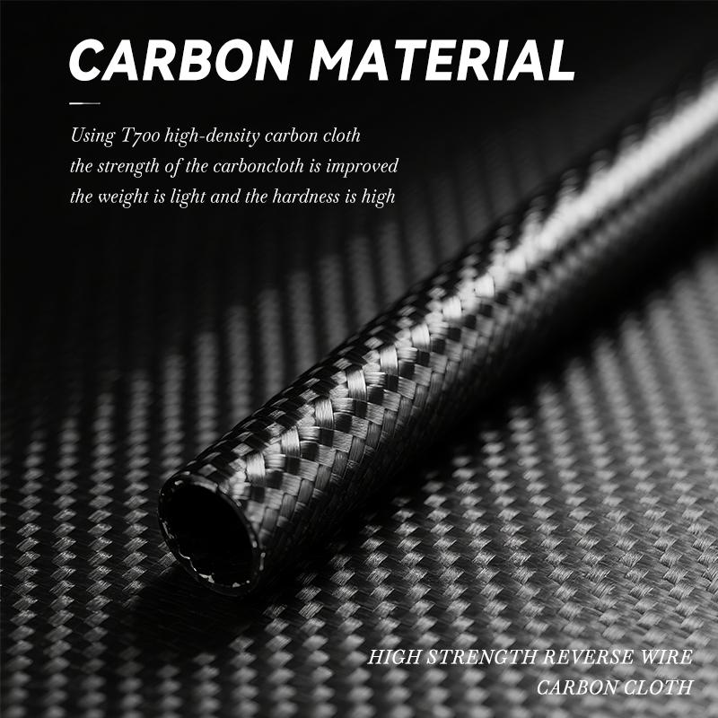 OKHEALING Karbonfaser Billard Queue Stick (Black Technology Niedrige Biegung Pro Taper Billard Queue 12,4 mm Spitze, Uni-loc Verbindung 147 cm, Spielqueue)