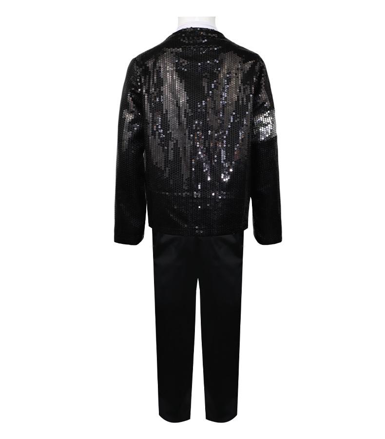 Michael Jackson Unisex Stage Sequin Costume for Children and Adults