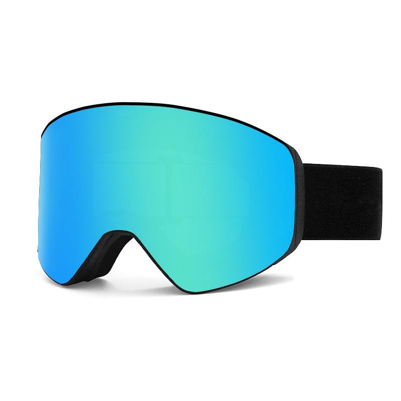 Ski glasses Magnetic snow goggles Women's anti-fog double-layer cylindrical mountaineering ski goggles