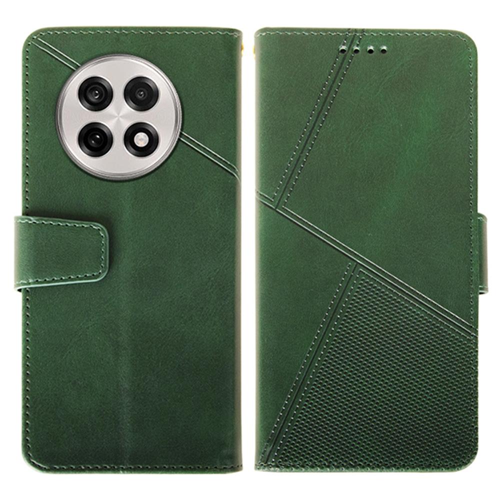 For OnePlus 13R 5G Case Leather Wallet Phone Cover Stand Calf Texture