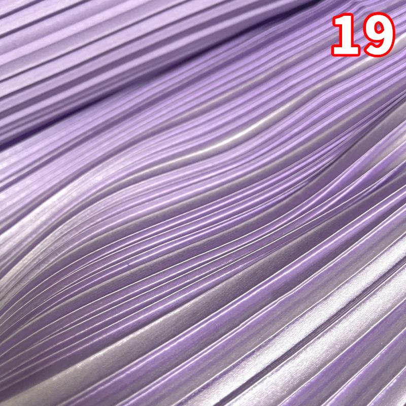 Pleated Satin Fabric By Meter for Needlework Dress Skirt Costume Clothes Diy Sewing Cloth Soft Glossy Smooth Plain White Pink