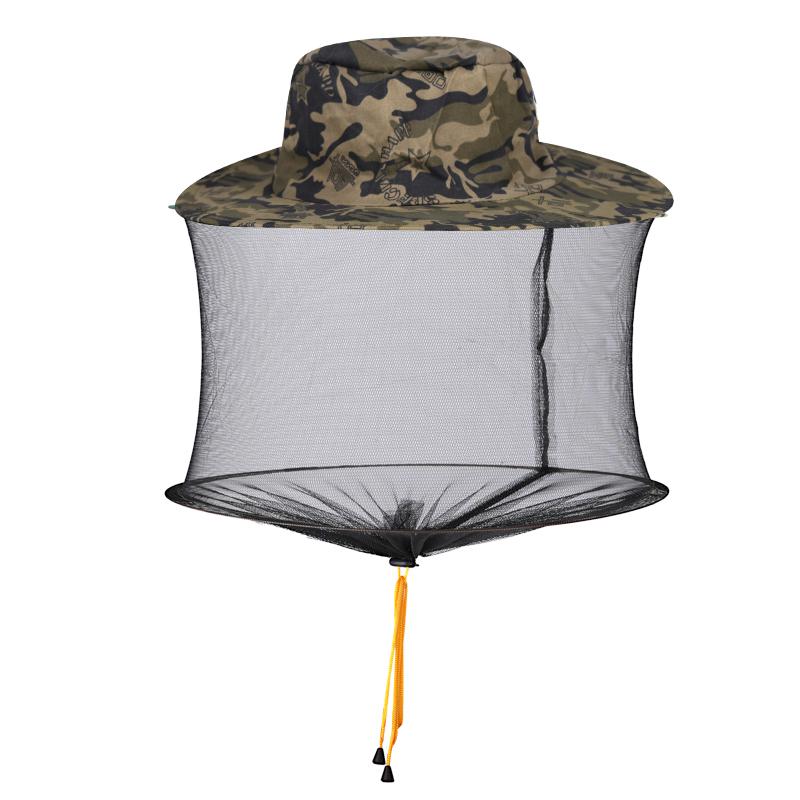1pcs Bee Keeper Hat With Mosquito Net Prevent Beekeeping Protective Bee Insect Net Veil Hat Outdoor Sunshade Beekeeper Supplies